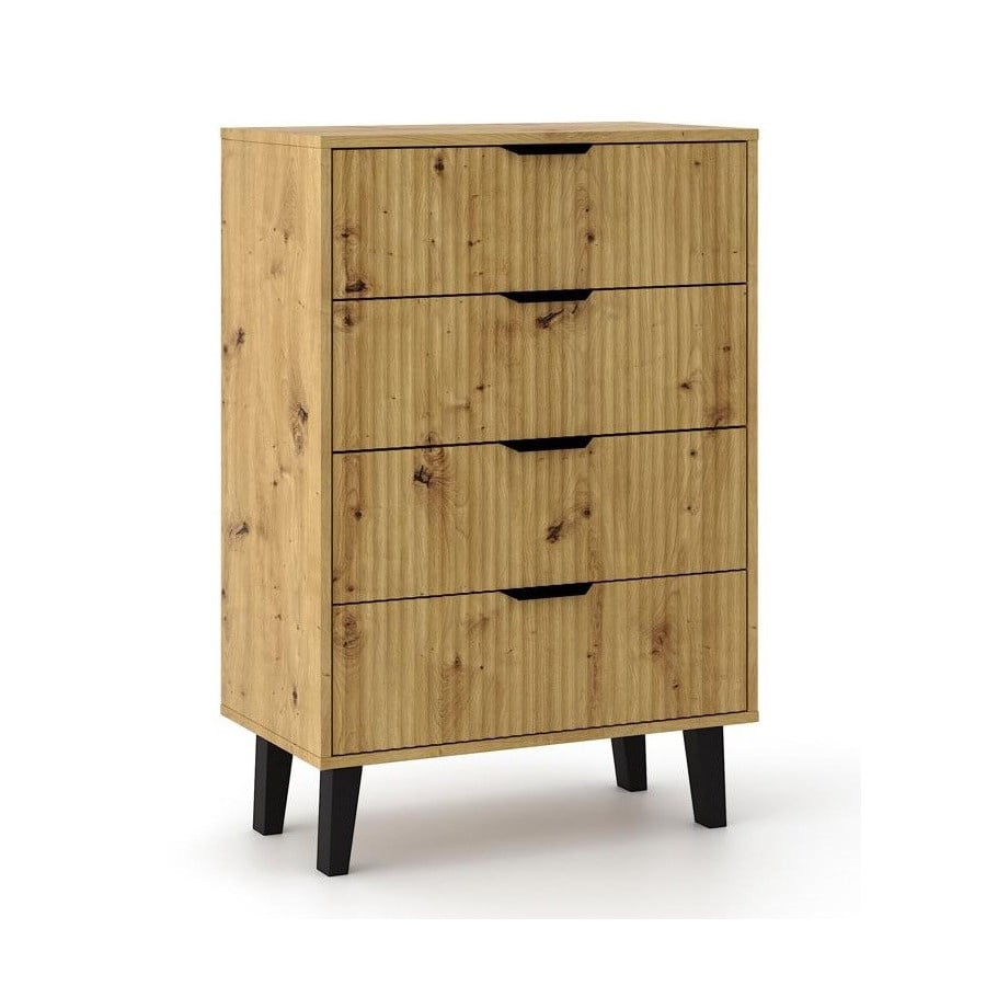 Komoda Scandi 4S SLIM DĄB ARTISAN