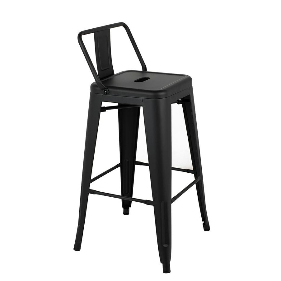 Krzesło barowe tower back 66 (paris) czarne