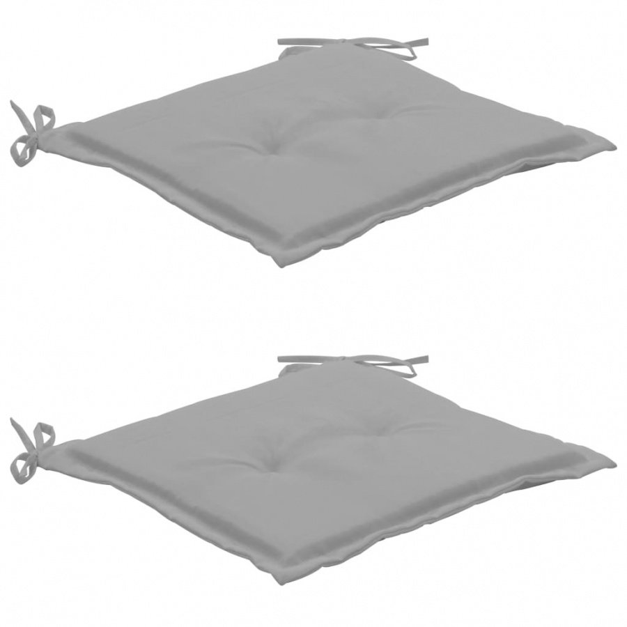 Poduszki na krzesła ogrodowe, 2 szt., szare, 50x50x3 cm