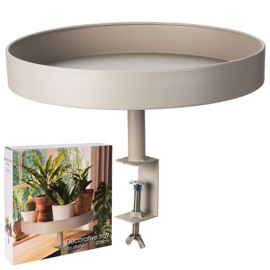 Kwietnik metalowy szary 36 cm