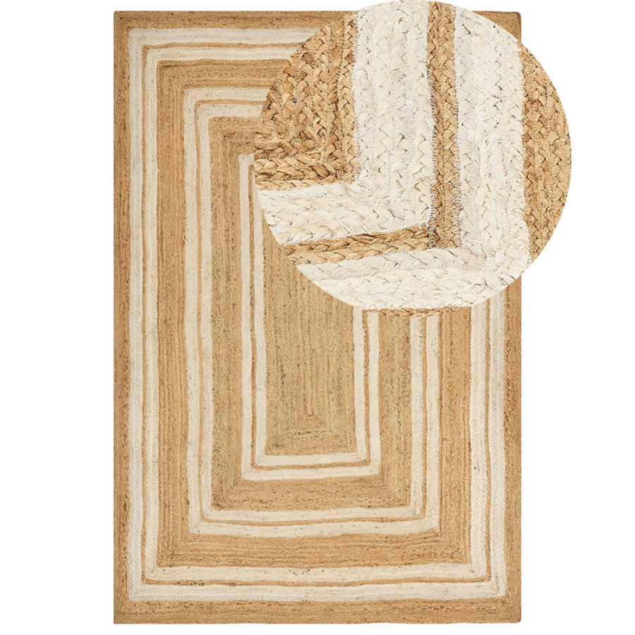 Dywan z juty 200 x 300 cm beżowy elmali