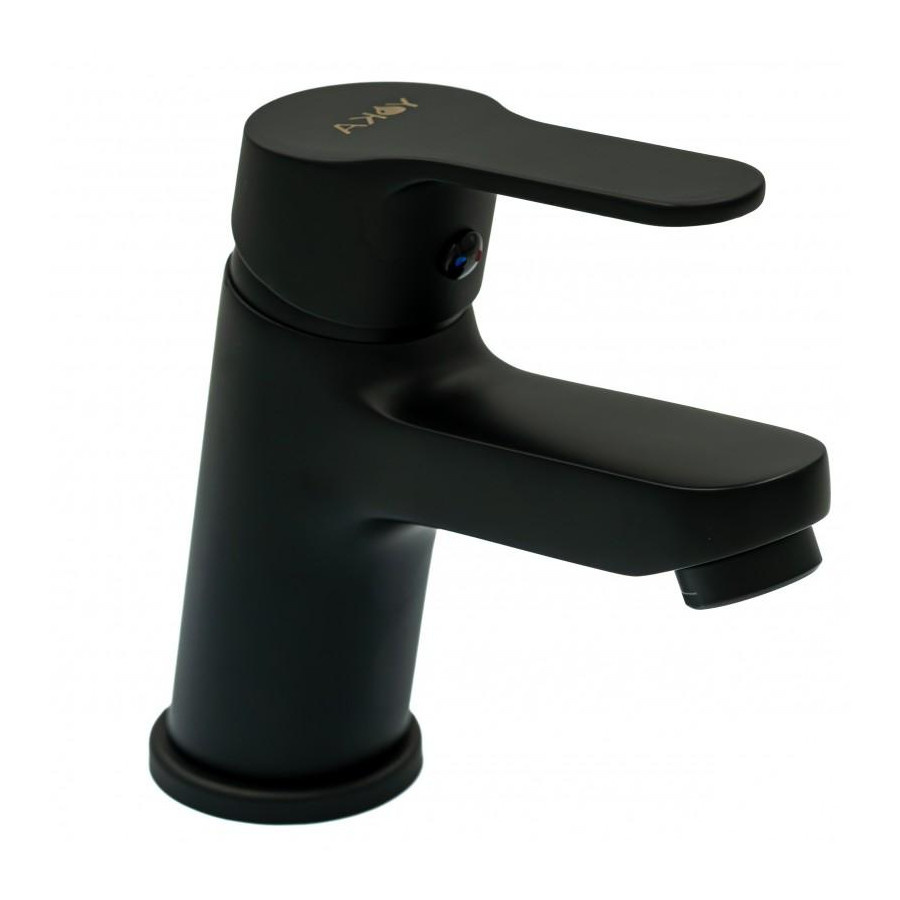 Bateria umywalkowa stojąca łazienkowa czarna - Yoka