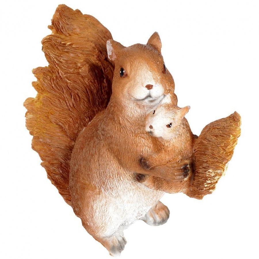 Wiewiórka figurka ogrodowa ozdobna ozdoba do ogrodu dekoracyjna dziecko 15x8x15 cm