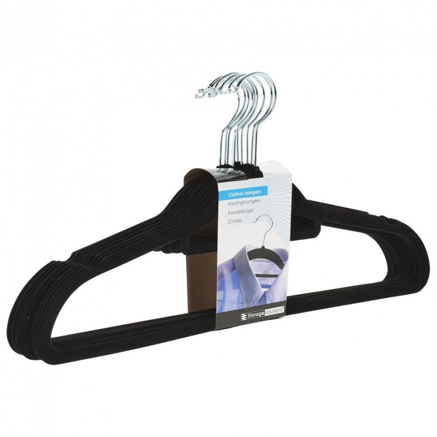 Wieszaki na ubrania czarne obrotowe 10 szt.