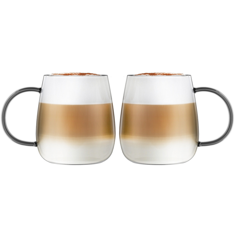 Komplet 2 szklanek z szarym uchem 400 ml bolla 1159