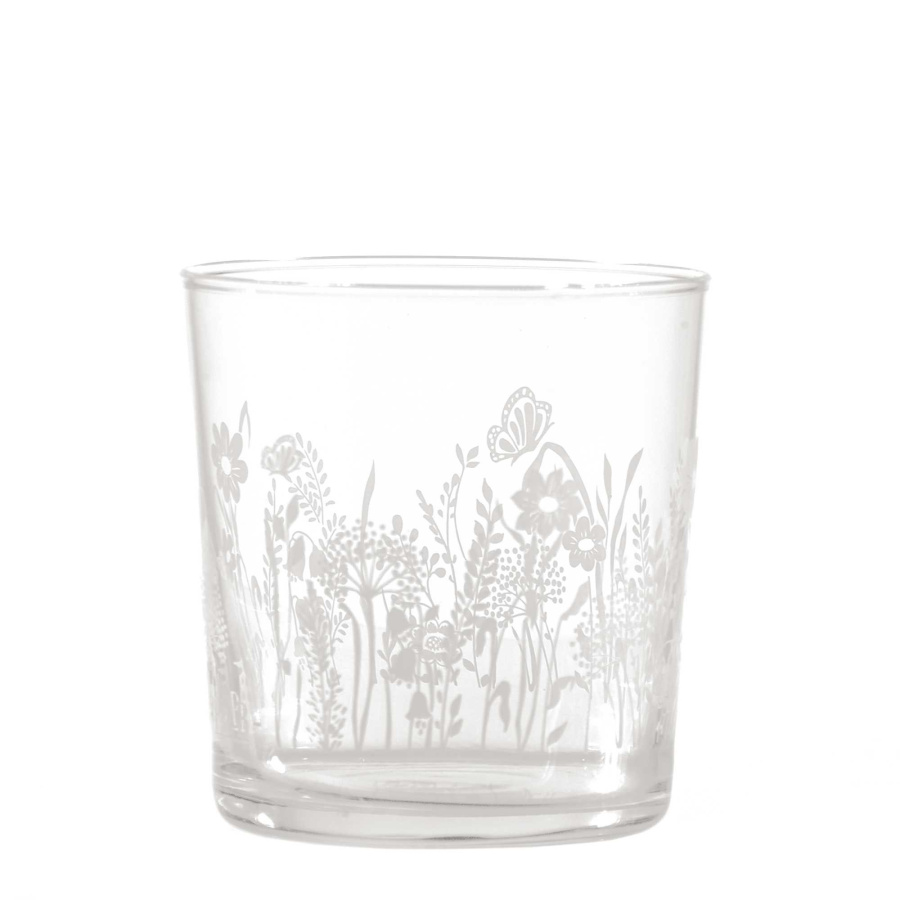 Zestaw 6 szklanek z grubym dnem babila łąka - przezroczysty, 350 ml