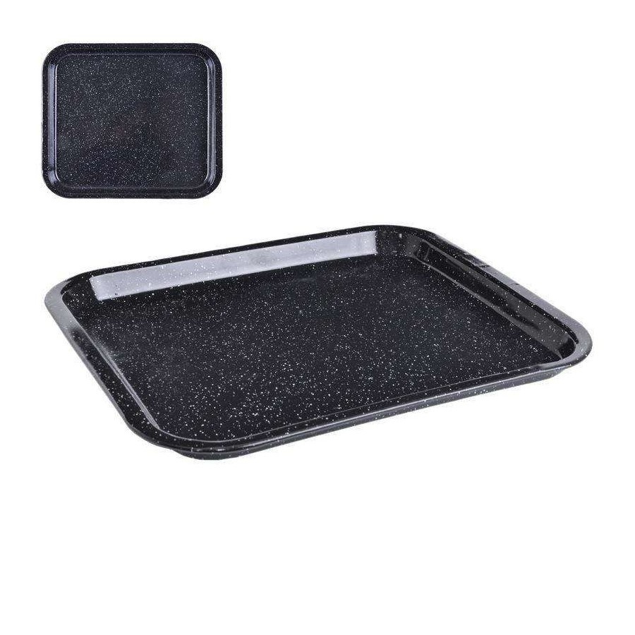 Emaliowana blacha do pieczenia, brytfanna do smażenia, 42x37x3,5 cm