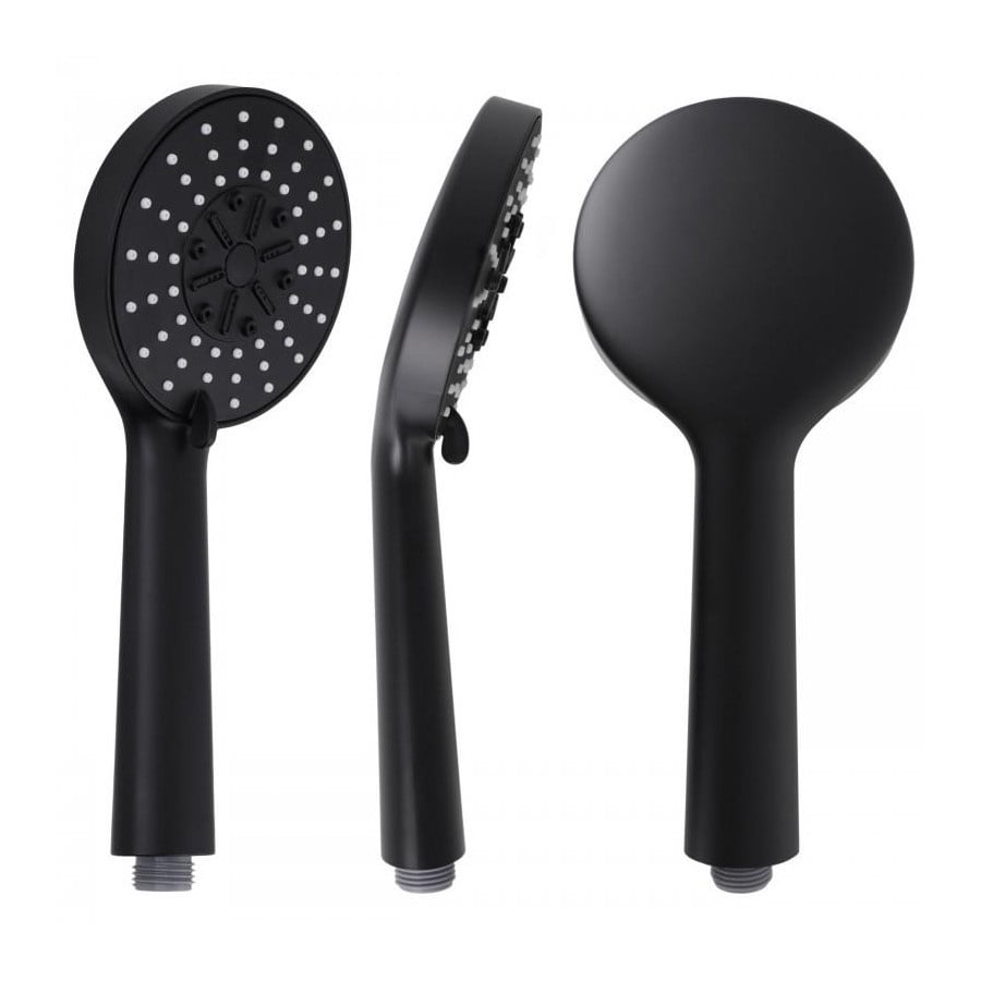 Słuchawka prysznicowa czarna 5 funkcyjna uniwersalna natryskowa mocna - Yoka Home