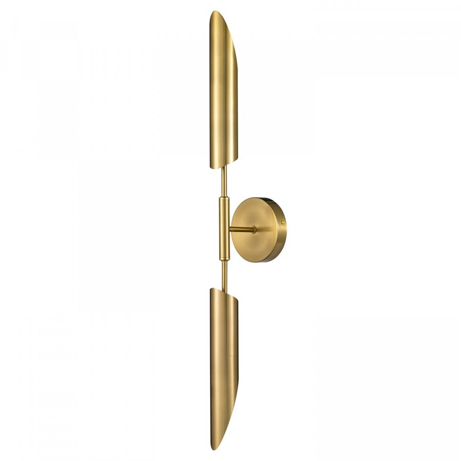 Lampa ścienna mika-2 złota 76 cm