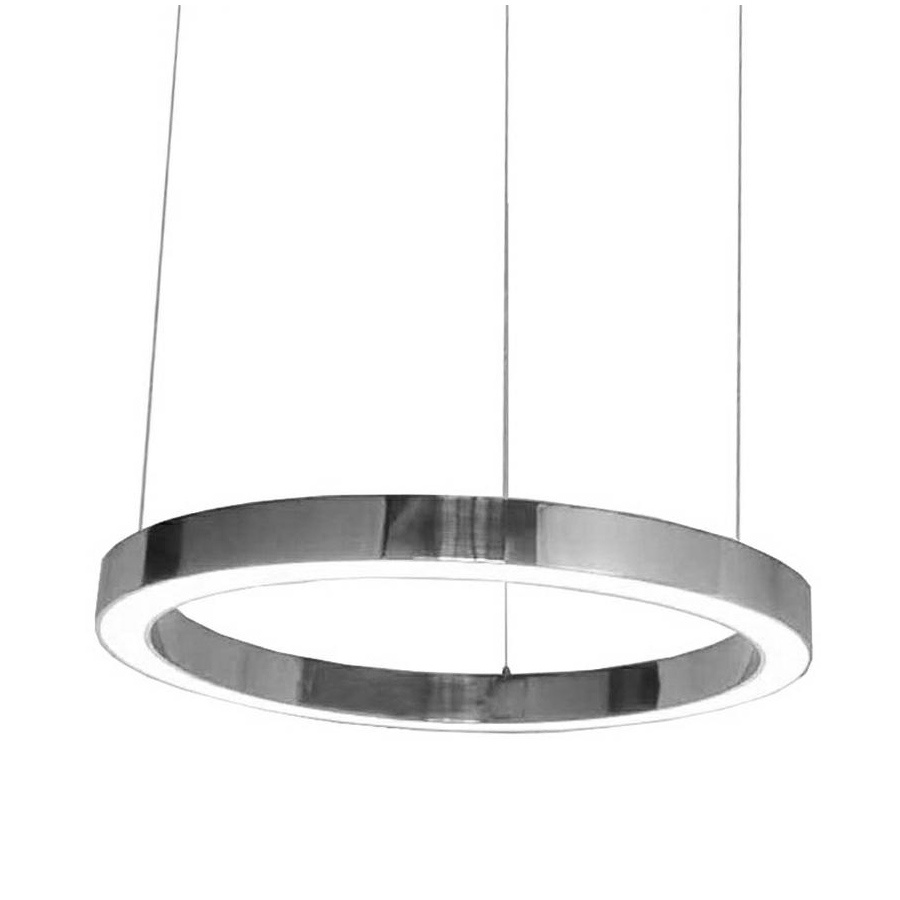 Lampa wisząca RING 100 srebrna - LED, stal