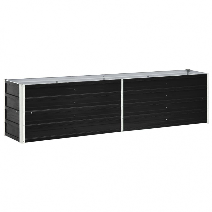 Podwyższona donica z galwanizowanej stali 240x40x45 cm antracyt