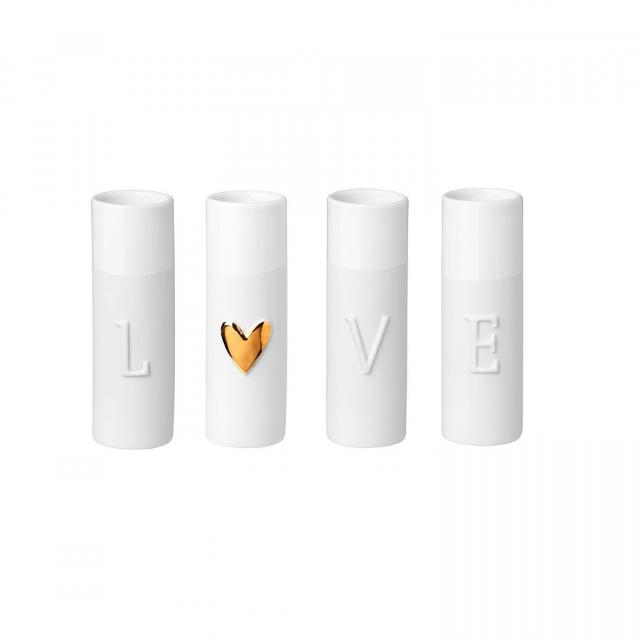 Zestaw 4 wazoników - love