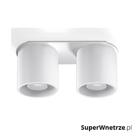 Plafon 26x10cm Sollux Lighting Orbis 2 Biały