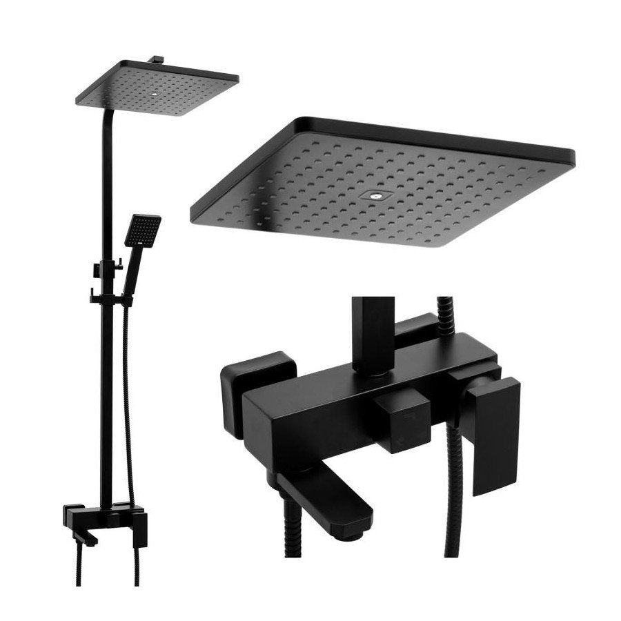 Bateria prysznicowa wannowa kran z deszczownicą 30 cm - yoka