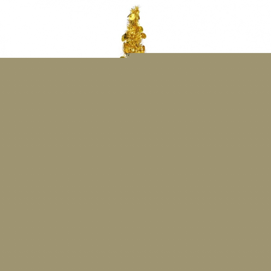 Składana, sztuczna choinka, złota, 150 cm, PET