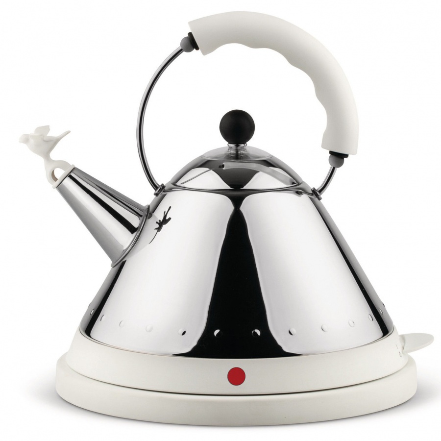 Czajnik, czajnik bezprzewodowy srebrny, gwizdek, ptaszek