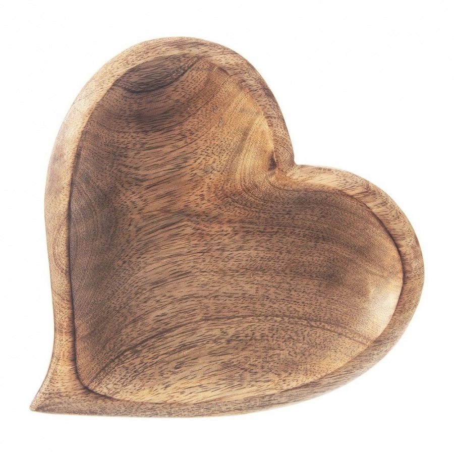 Talerz na przekąski drewniany mango 20x21 cm