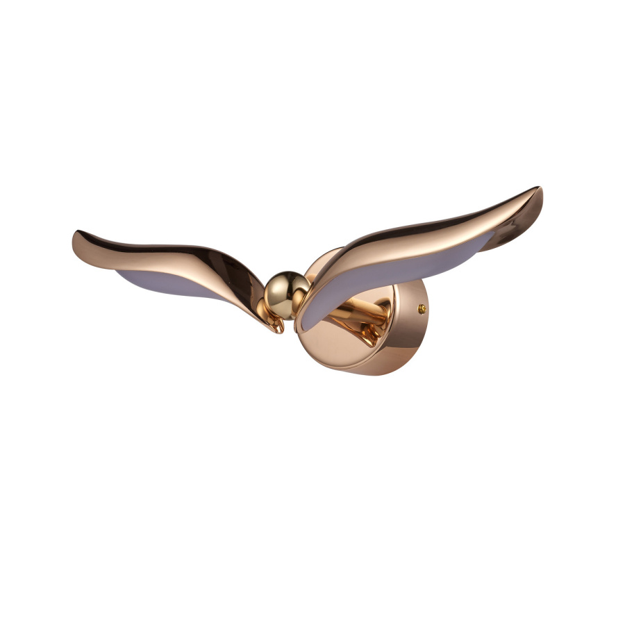 Lampa ścienna gufo led różowe złoto 35 cm