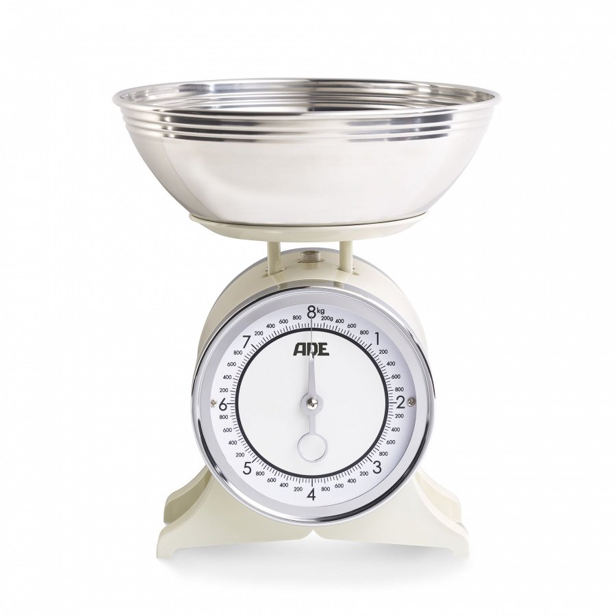 Mechaniczna waga kuchenna z miską 24,5x28,5 cm ADE beżowa