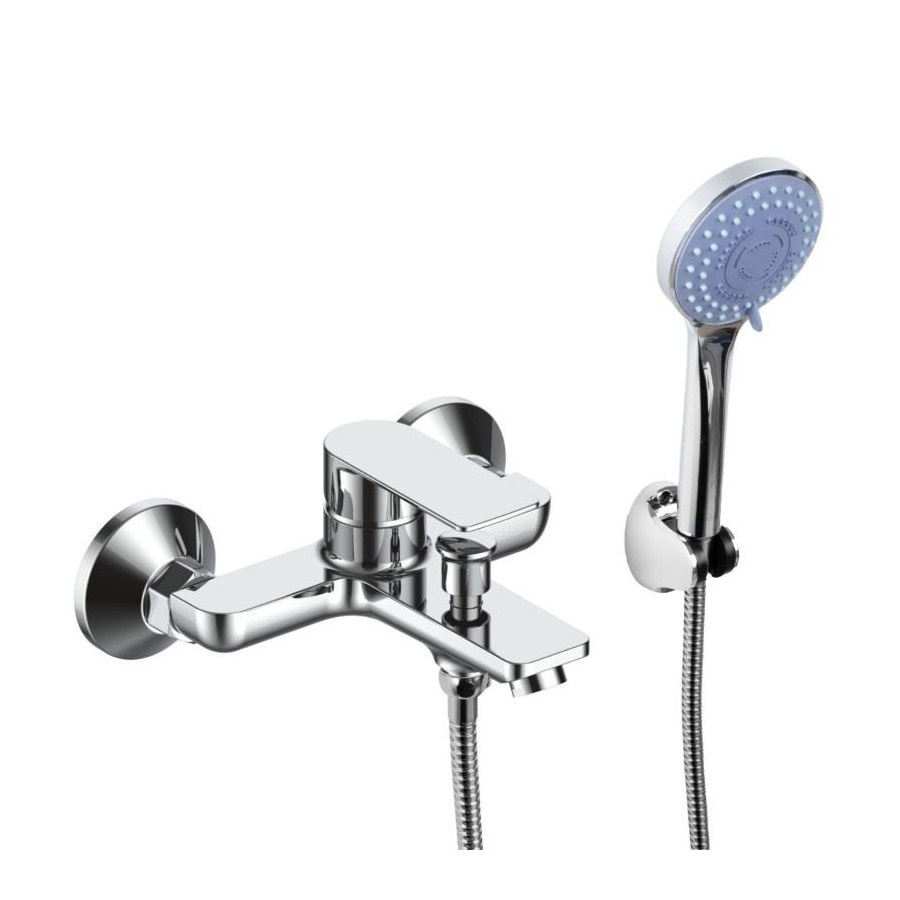 Bateria wannowa ścienna prysznicowa natryskowa chrom - yoka