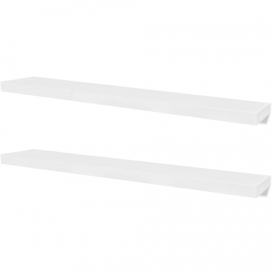 2 wiszące półki na książki/DVD, białe