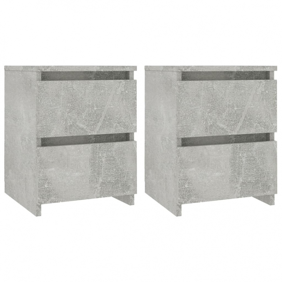Szafki nocne, 2 szt., betonowa szarość, 30 x 30 x 40 cm