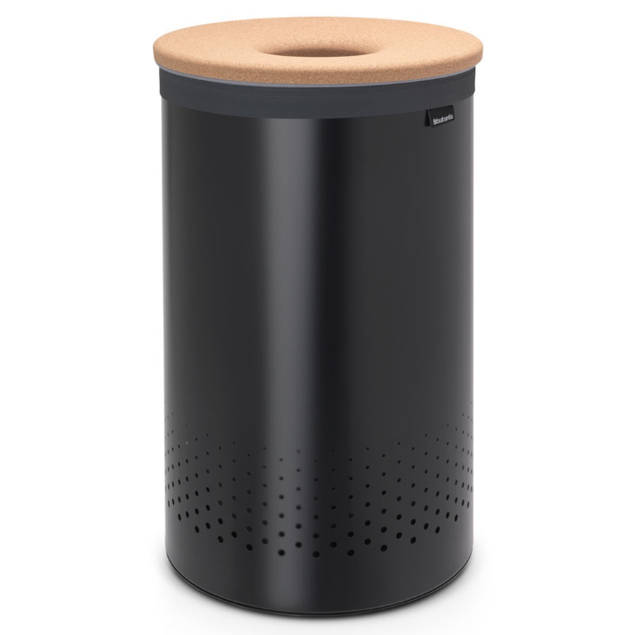 BRABANTIA - Stalowy kosz 60L na bieliznę - Czarny