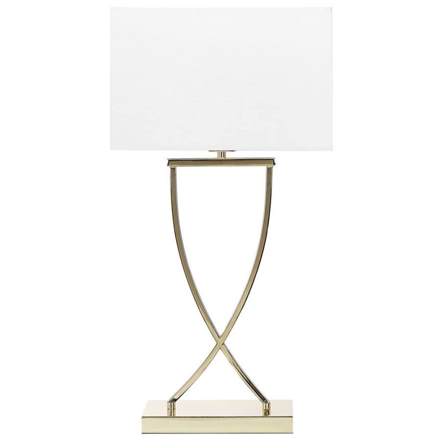 Lampa stołowa yasuni metal biało-złoty
