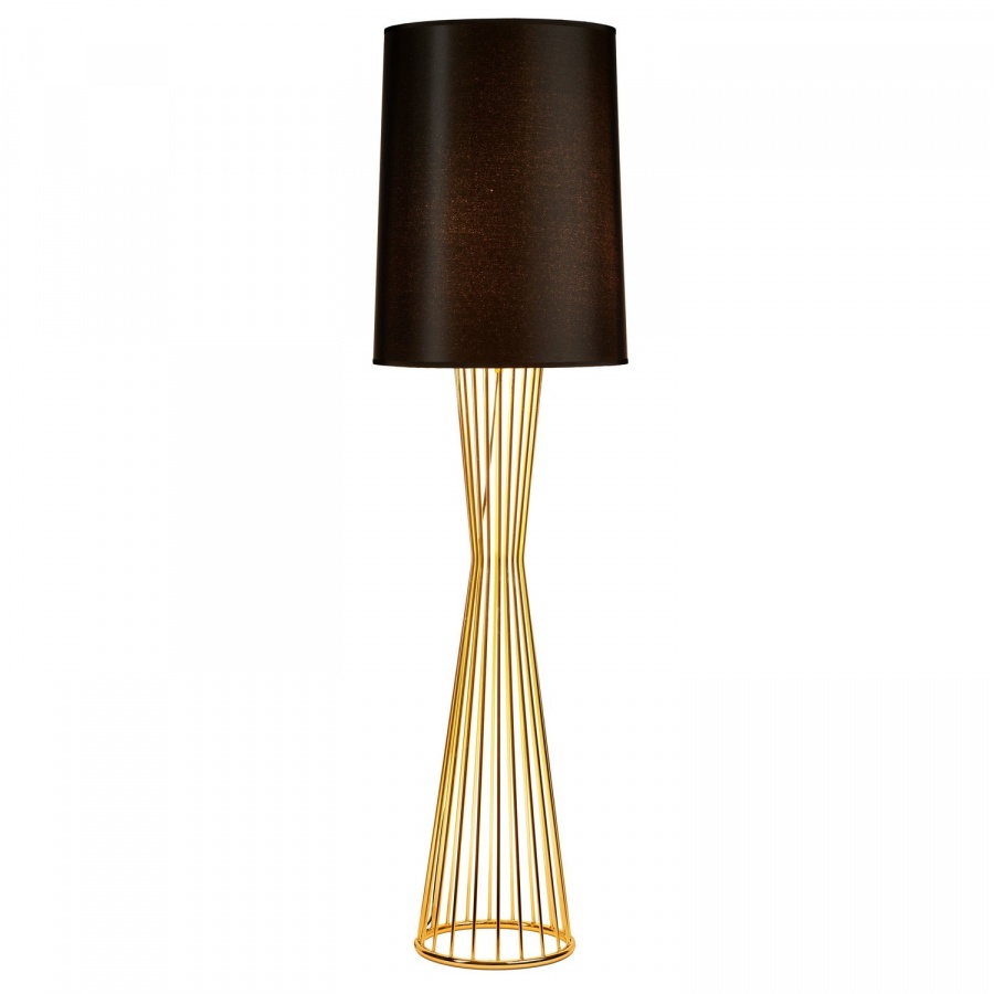 Lampa podłogowa filo-1 czarno - złota 145 cm