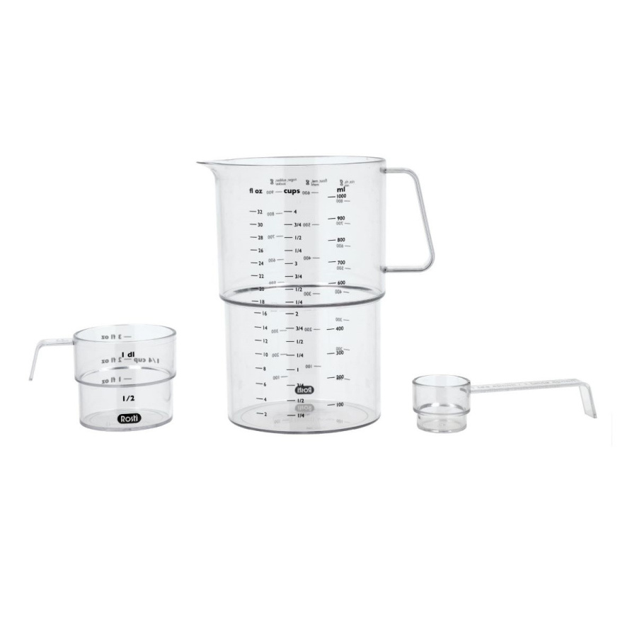 Zestaw 3 miarek Mensura Clear San 25894