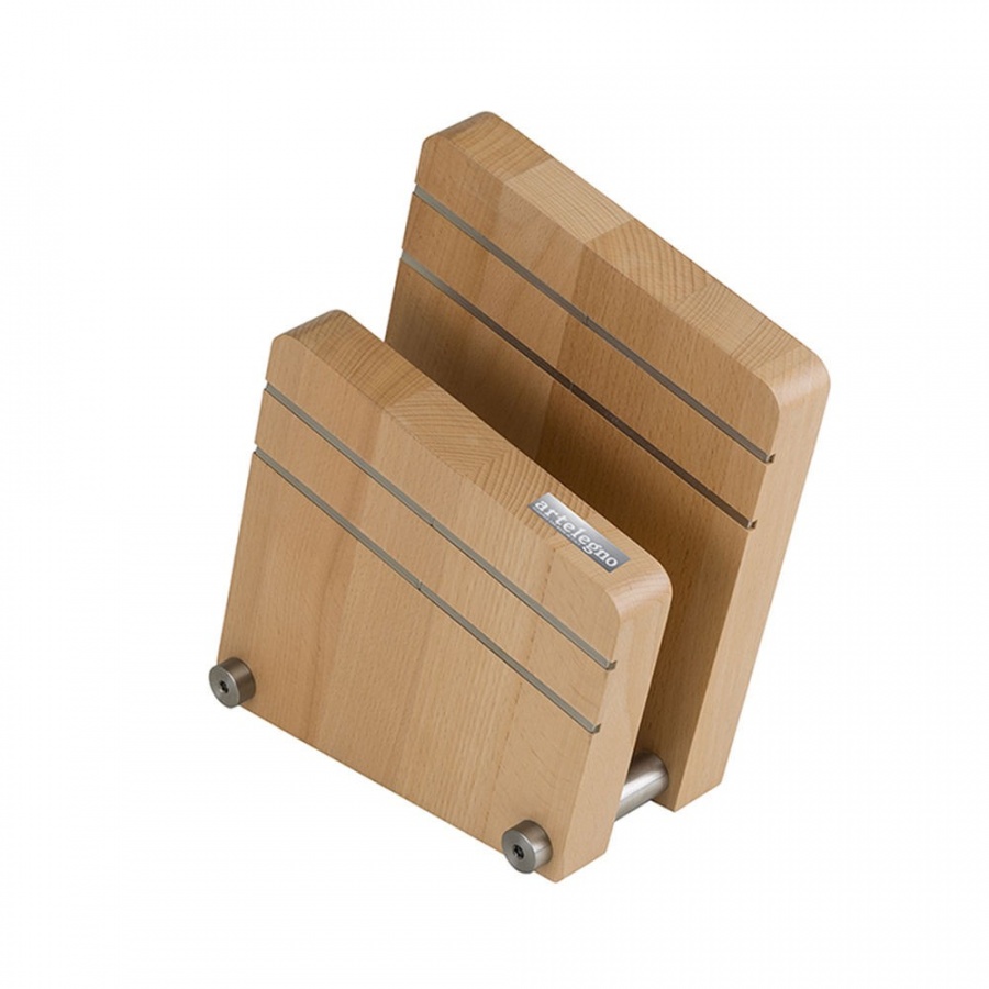 Podwójny magnetyczny blok na noże z drewna bukowego artelegno milano