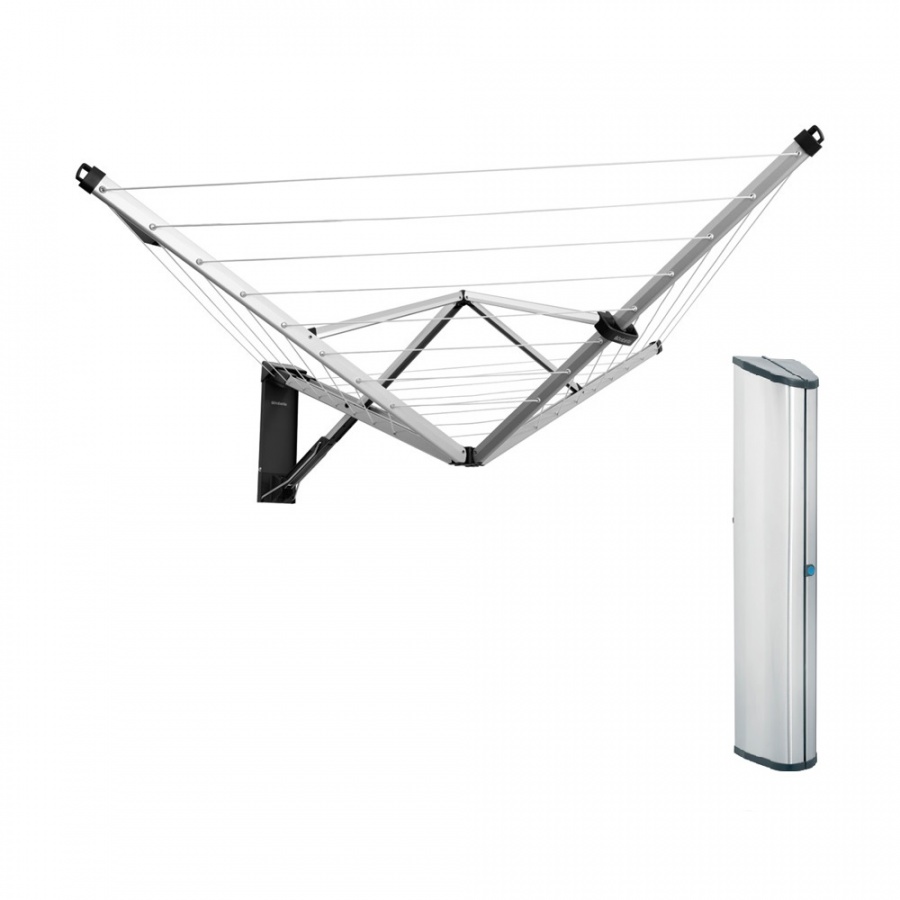 Suszarka ścienna 24 m + obudowa Brabantia WallFix srebrna