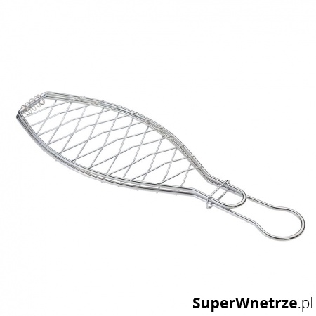 Stalowy ruszt do grillowania ryby 43 cm Kuchenprofi srebrny
