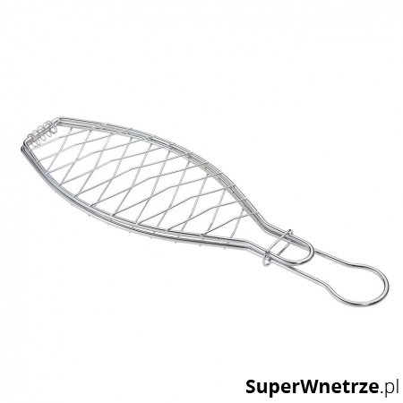 Stalowy ruszt do grillowania ryby 43 cm Kuchenprofi srebrny