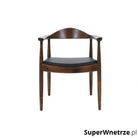 Krzesło State King Home ciemnobrązowe/jesion