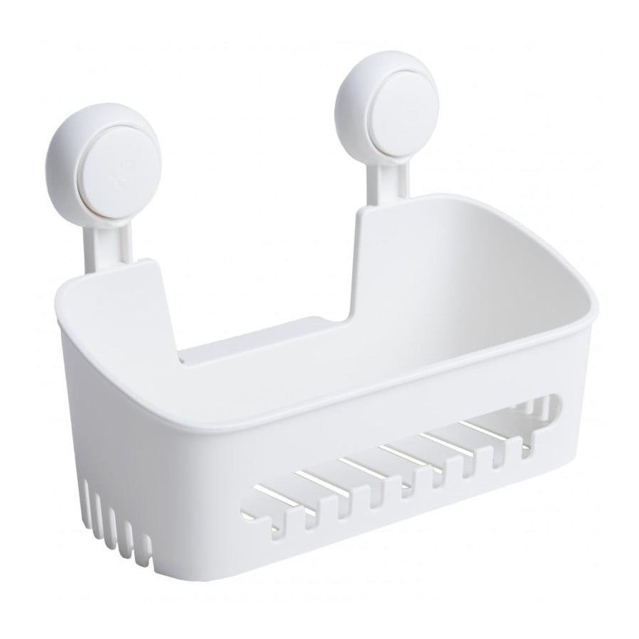 Półka, koszyk łazienkowy na przyssawkę biały - Yoka Home