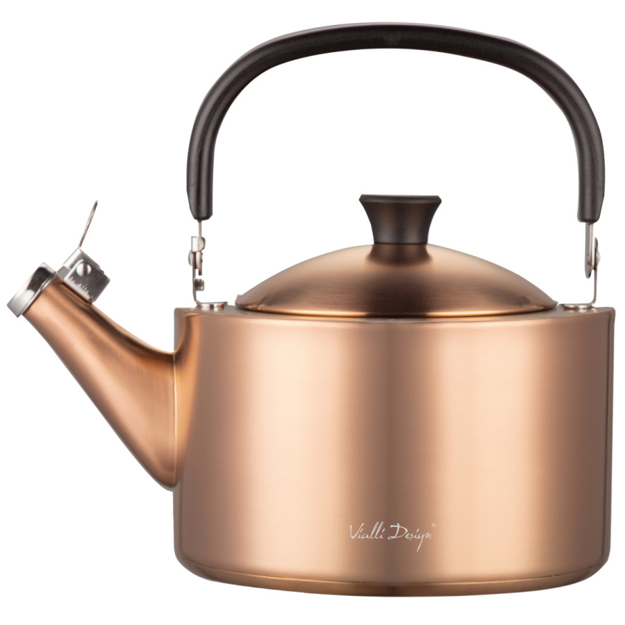 Czajnik 1,5l z gwizdkiem diamante złoty rose gold matowy 1241