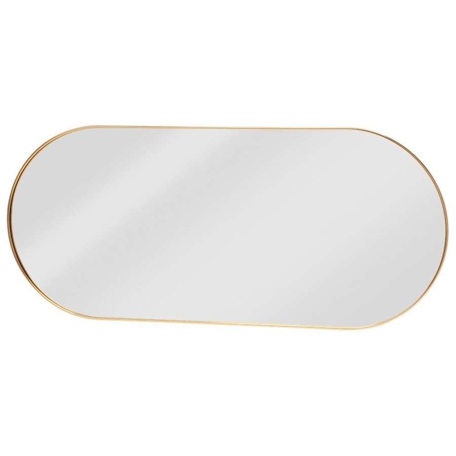 Lustro ścienne złote owalne 72x32 cm