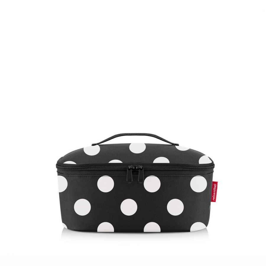 Torba coolerbag m pocket, dots white