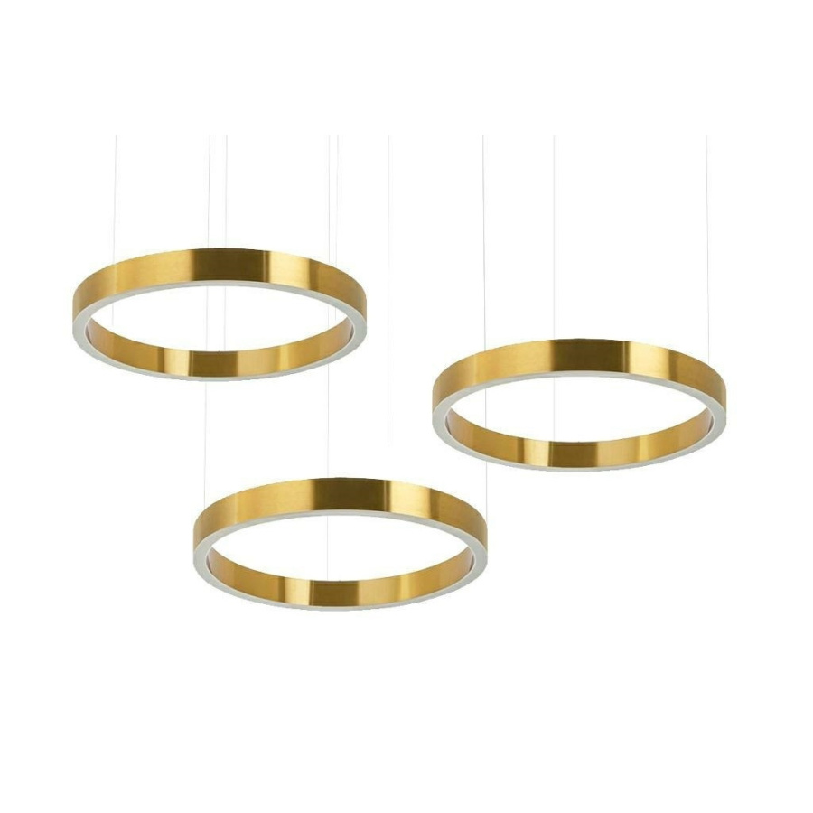 Lampa wisząca ring 40 + 40 + 40 złota na jednej podsufitce