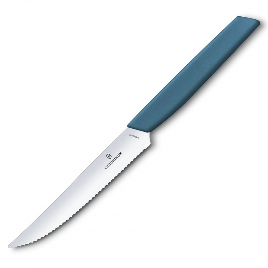 Victorinox - swiss modern - nóż do steków i pizzy - 12 cm - chabrowy błękit