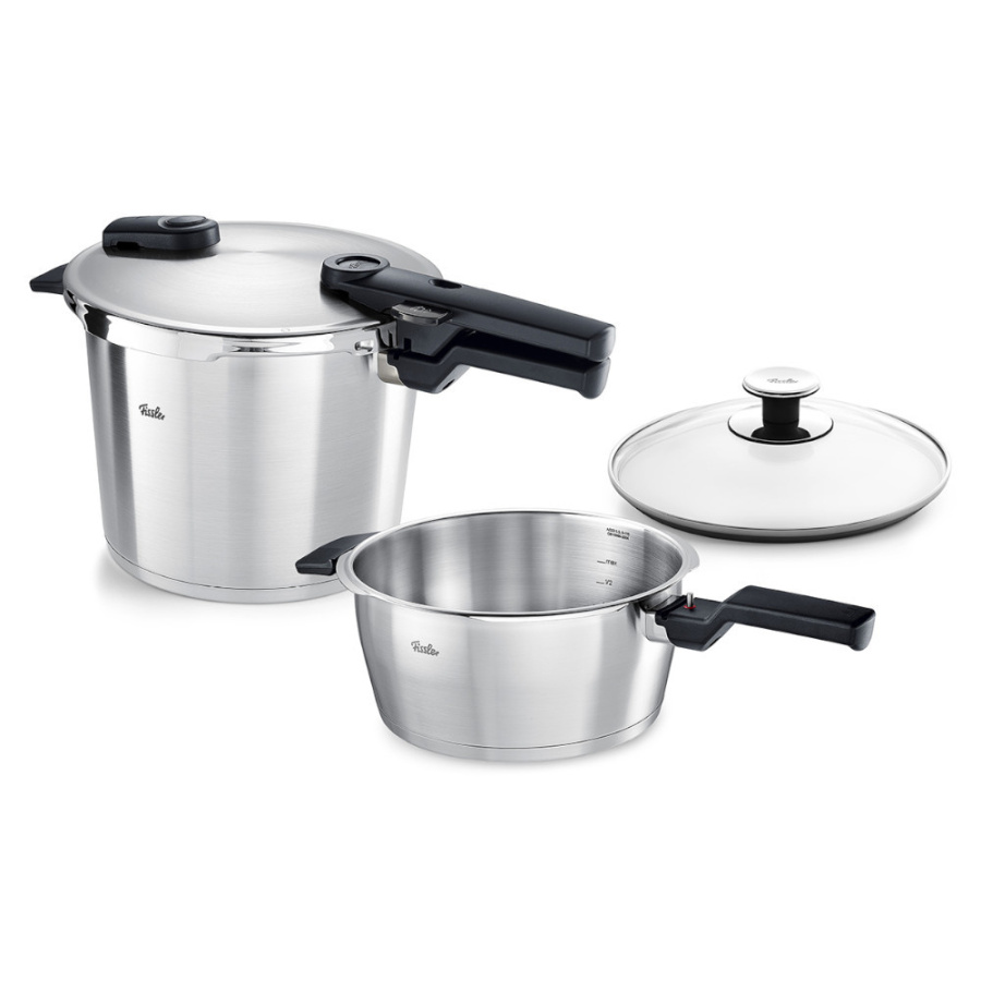 Fissler - vitaquick® premium - szybkowar 3,5 l + 6 l ze szklaną pokrywą - 22 cm