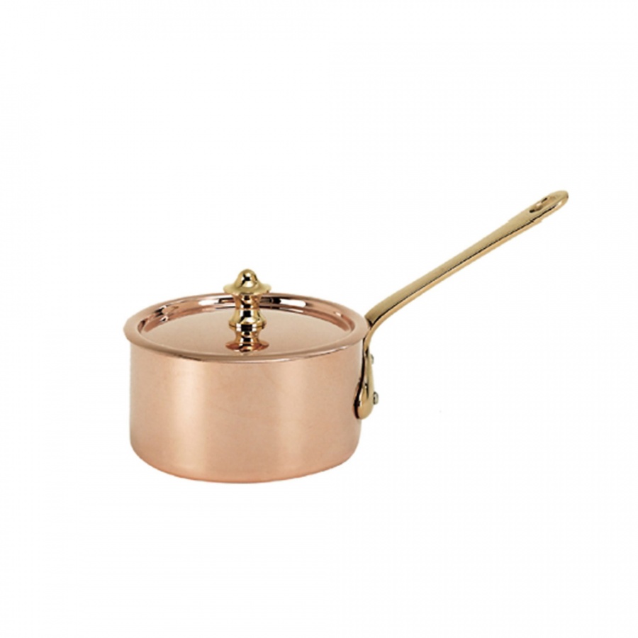 Mini rondelek miedziany z pokrywką 0,3 L Prima Matera de Buyer