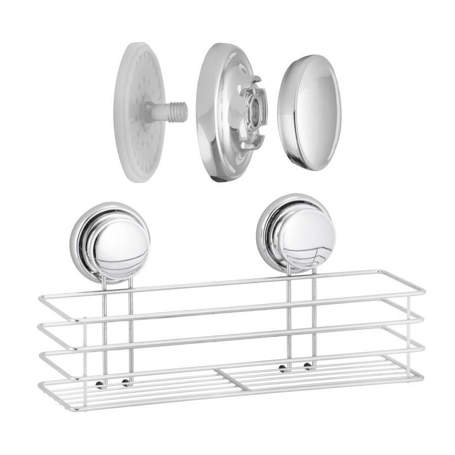 Półka łazienkowa wisząca na przyssawki koszyk łazienkowy chrom - yoka