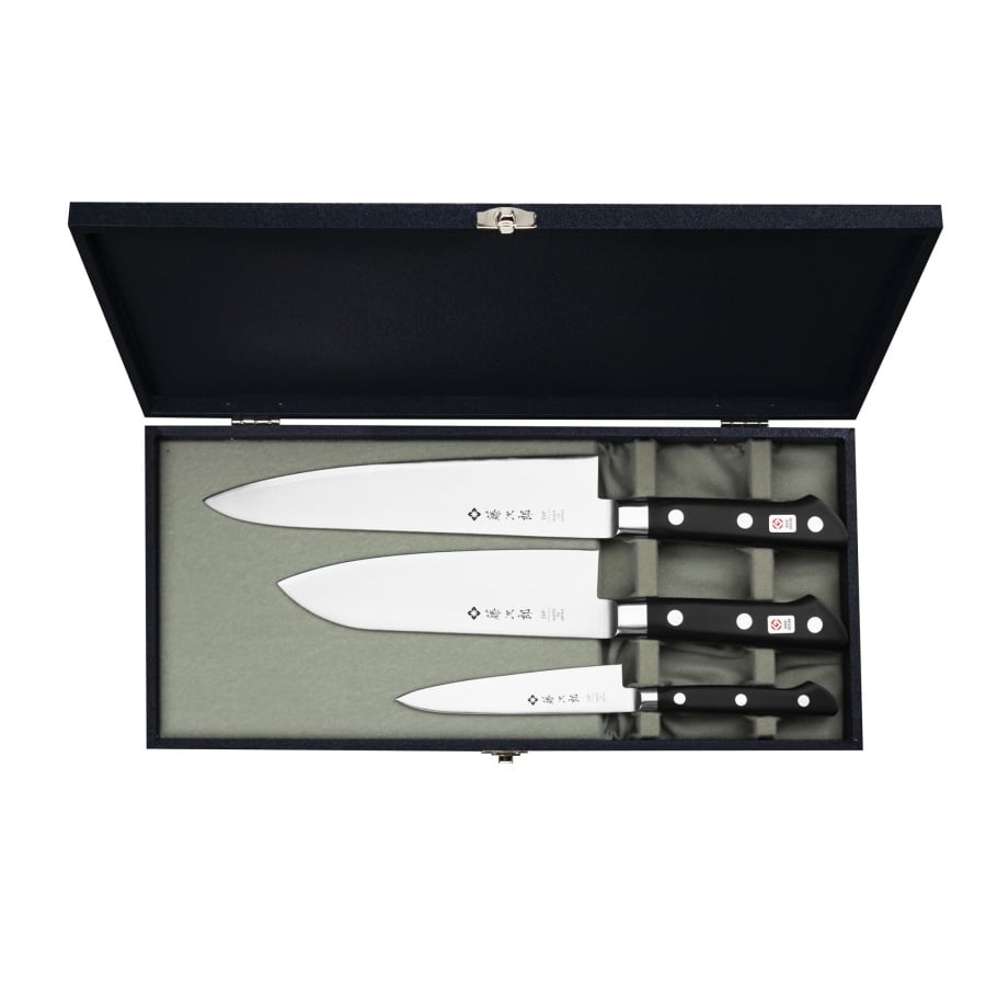 Tojiro dp3 zestaw nóż szefa kuchni 21 cm + santoku 17 cm + uniwersalny 12 cm