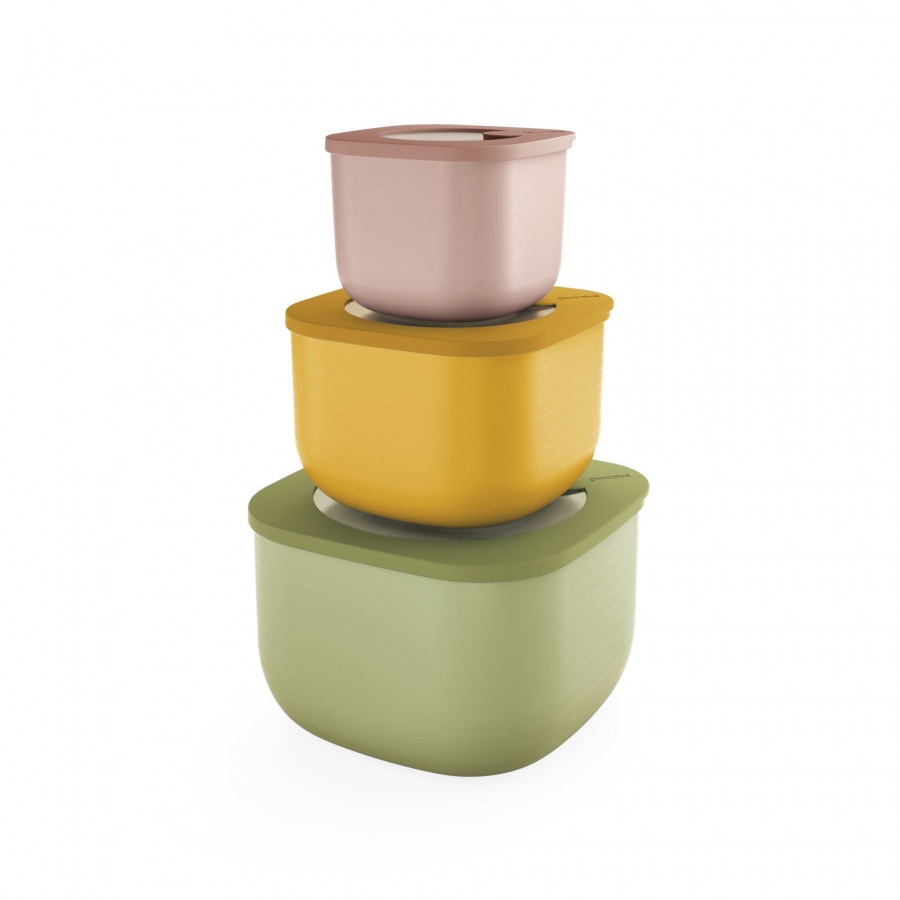 Zestaw 3 głębokich pojemników „eco store&more”