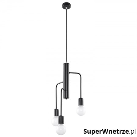 Lampa wisząca Sollux Lighting Duomo 3M biało-czarna