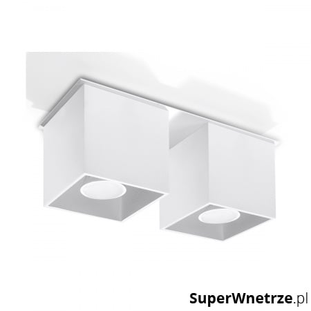 Plafon 26x10cm Sollux Lighting Quad 2 Biały
