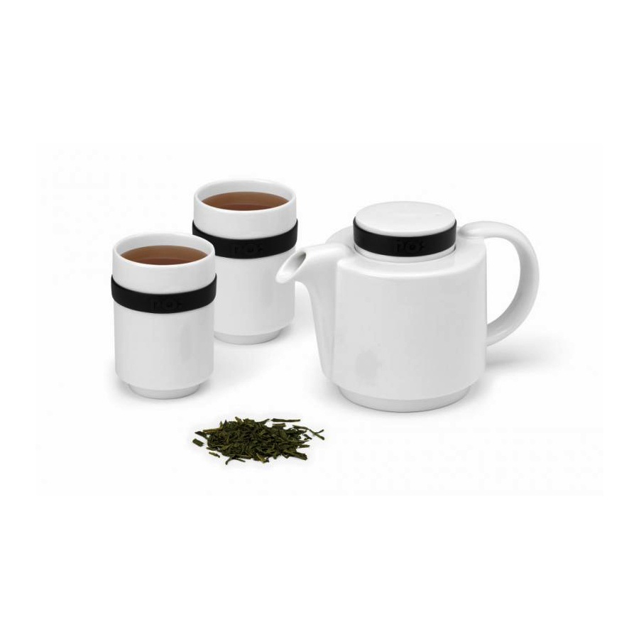 Zestaw kawowy PO: Ring biały