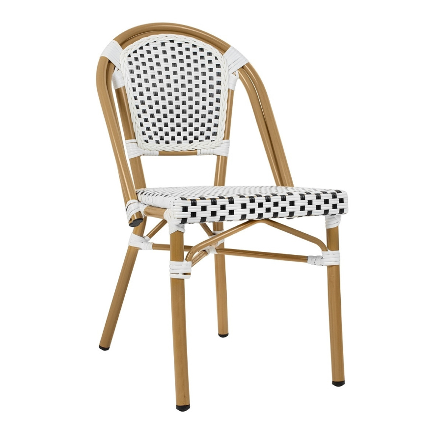 Krzesło cafe paris białe rattan